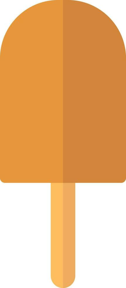Brown ice cream icon in flat style. vector