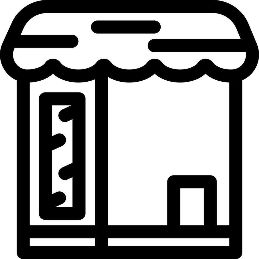 Cafe or restaurant icon in thin line art. vector