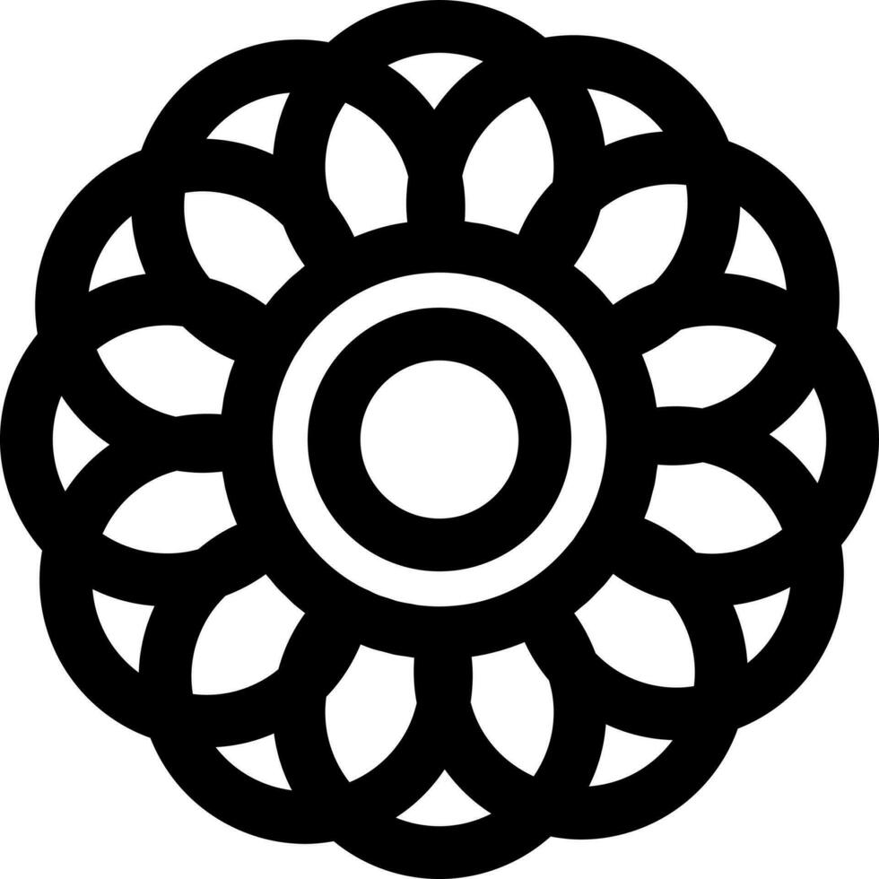 Jalebi or imarti icon in line art. vector