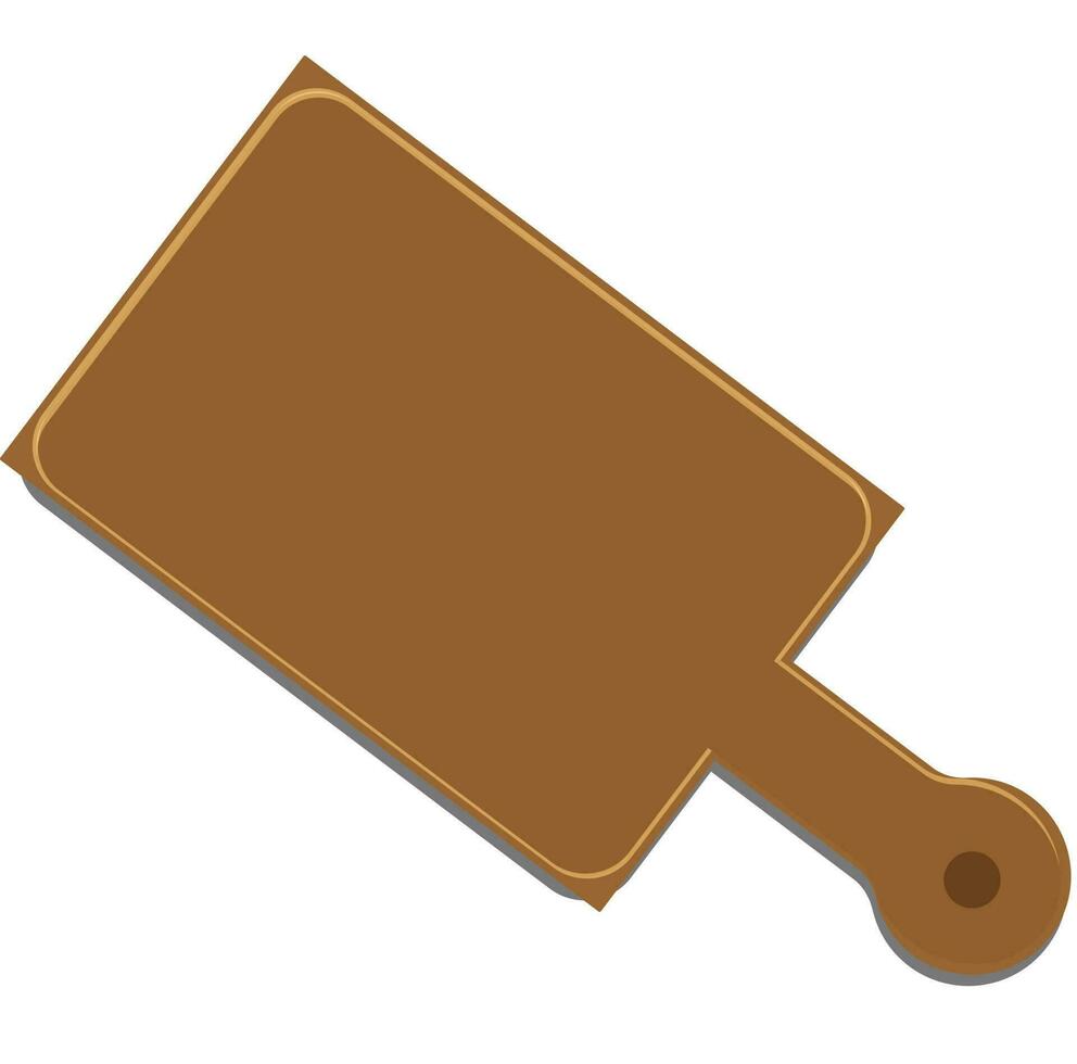 Chopping board in brown color. vector