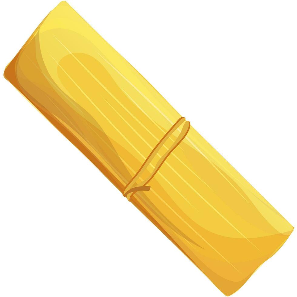 Yellow tamales on white baclground. vector