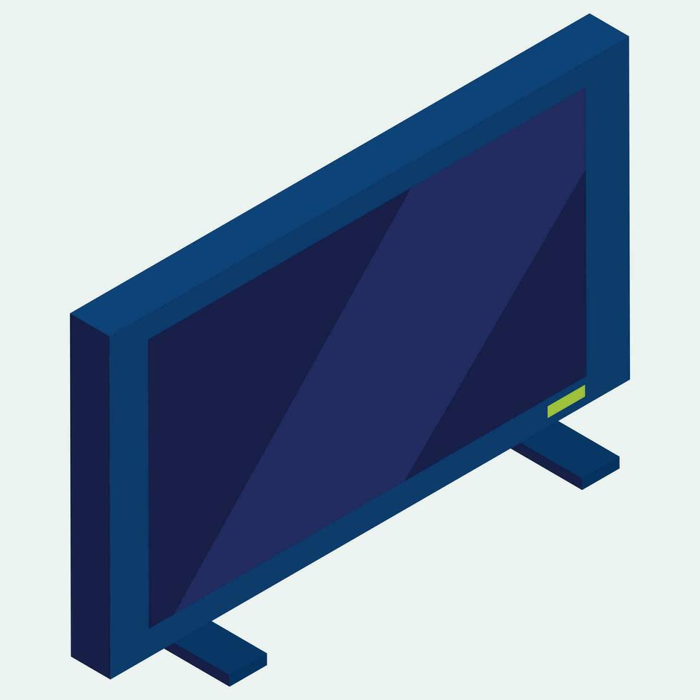 Television element in isometric style. vector