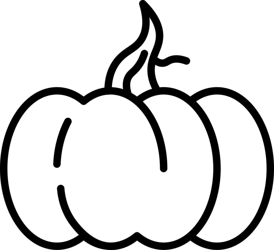 Illustration of pumpkin icon in flat style. vector