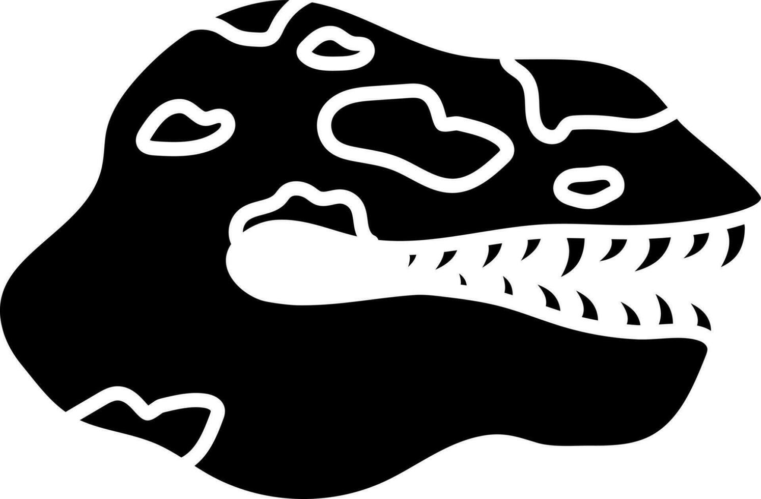 Dinosaur skull icon or symbol. vector