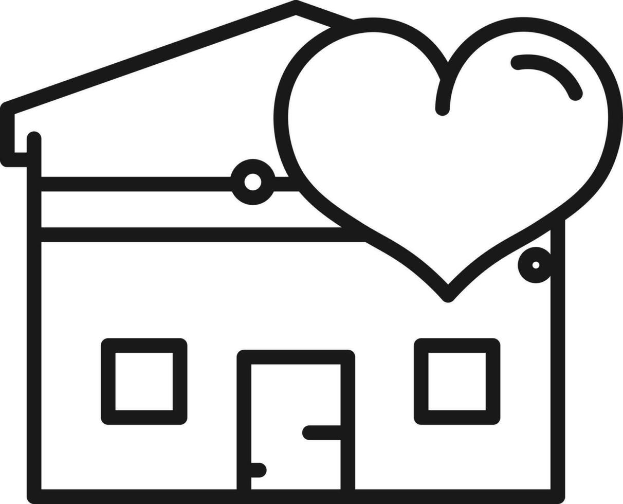 Sweet home icon or symbol. vector