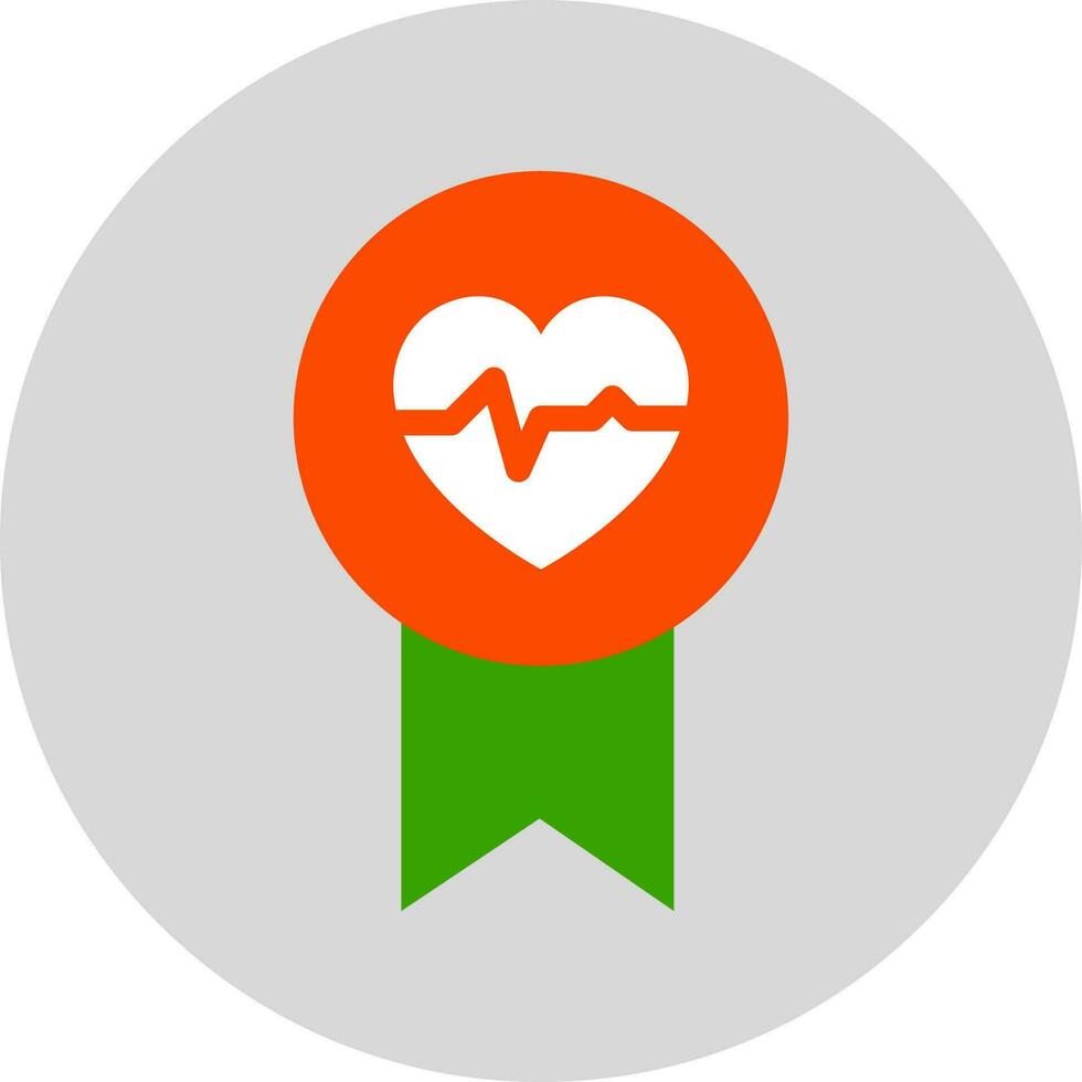 Vector illustration of Cardiology Badge Award icon.