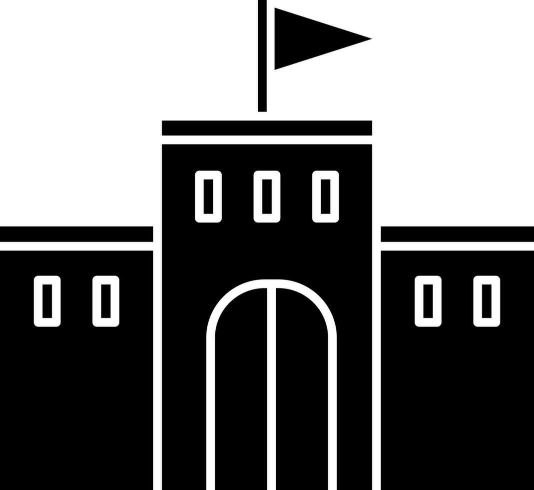 Illustration of castle icon or symbol. vector