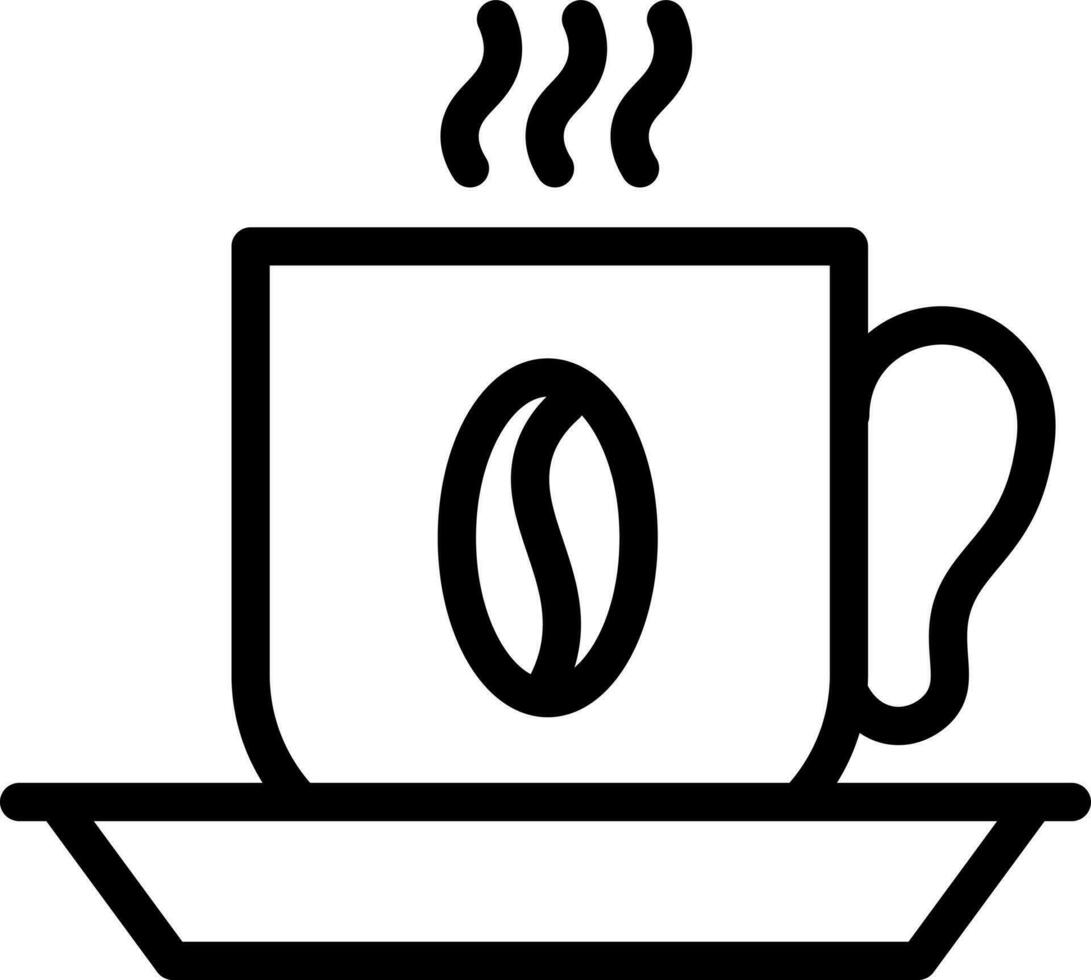 caliente café taza icono en línea Arte. vector