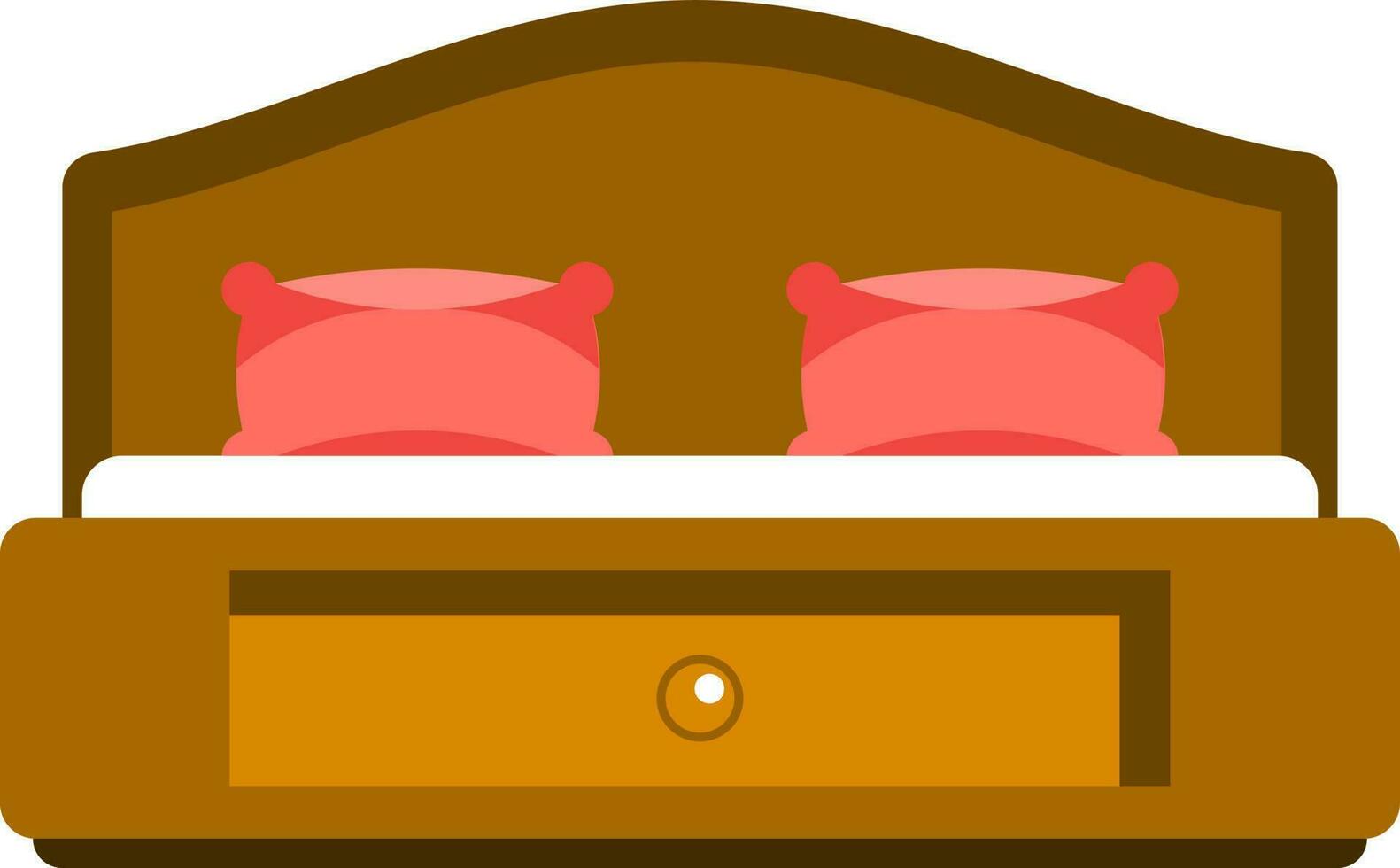 Beautiful Bed icon in flat style. vector