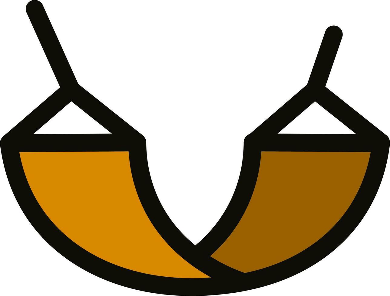 algodón cuerda columpio icono en marrón color. vector