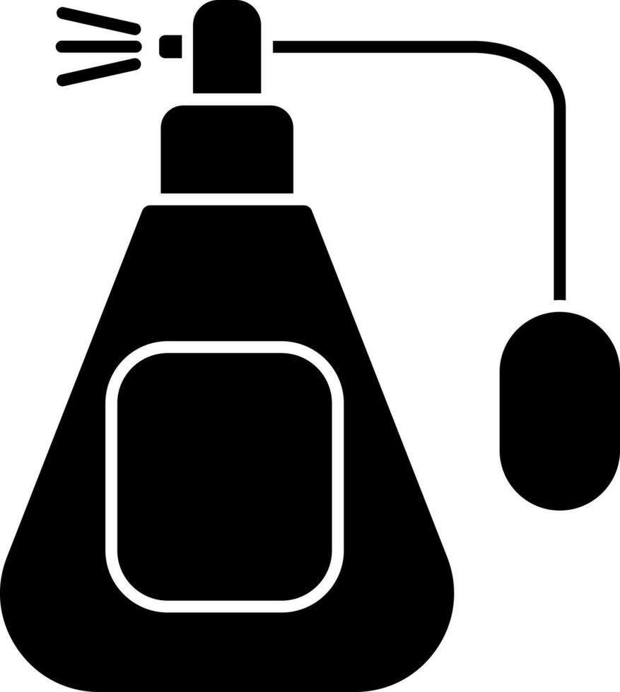 Black and white perfume in flat style. vector