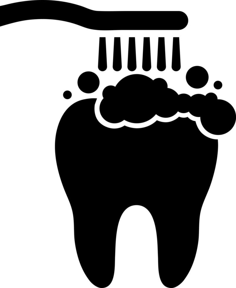 cepillado dientes icono o símbolo. vector