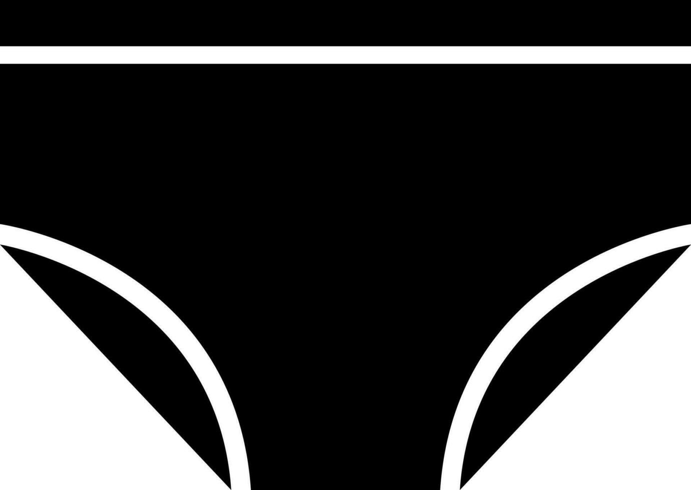 Glyph underwear icon in flat style. vector