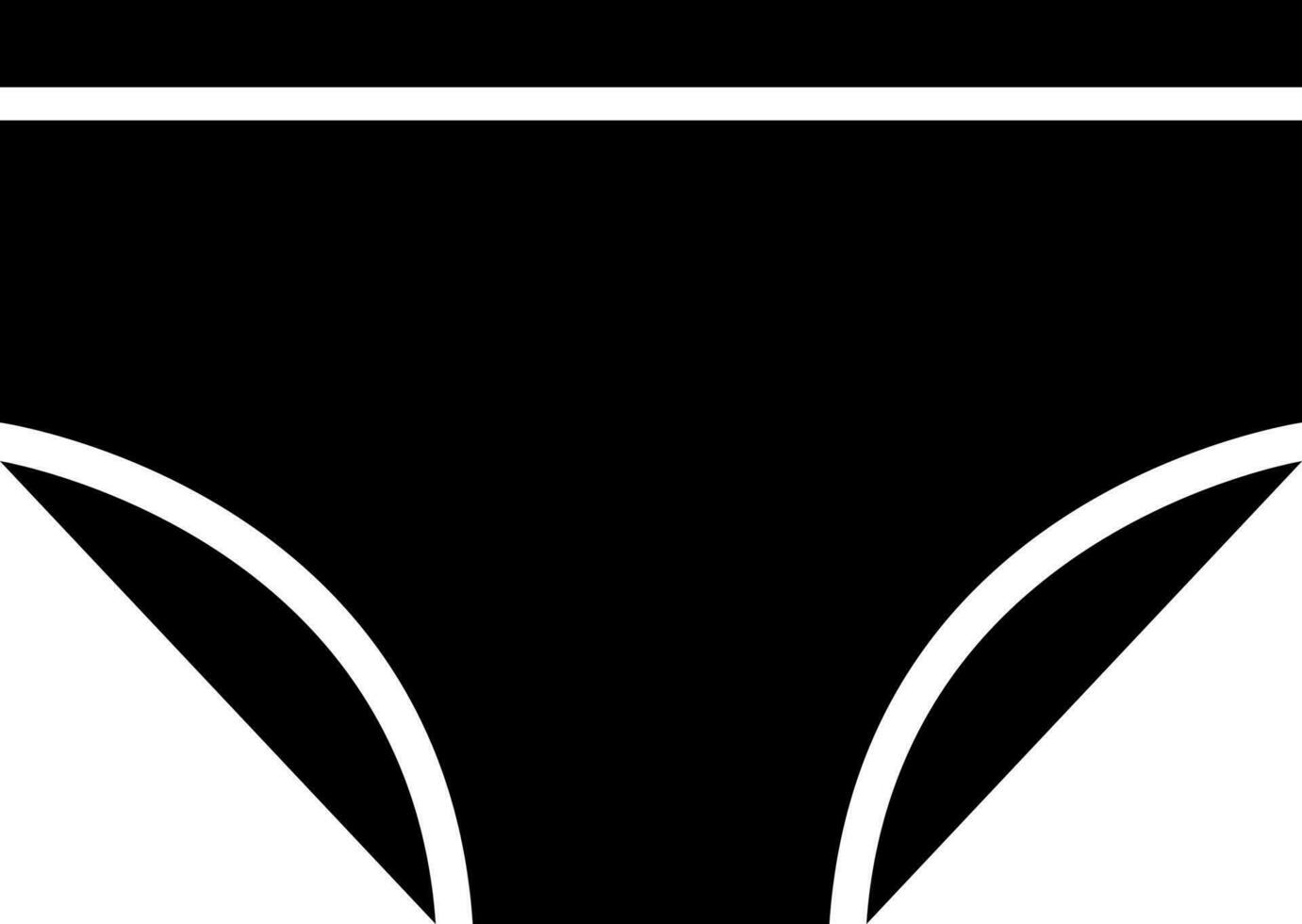 Glyph underwear icon in flat style. vector