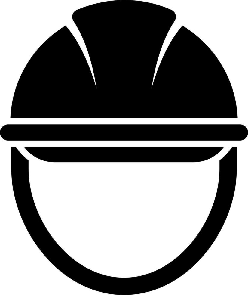 Construction helmet icon in flat style. vector