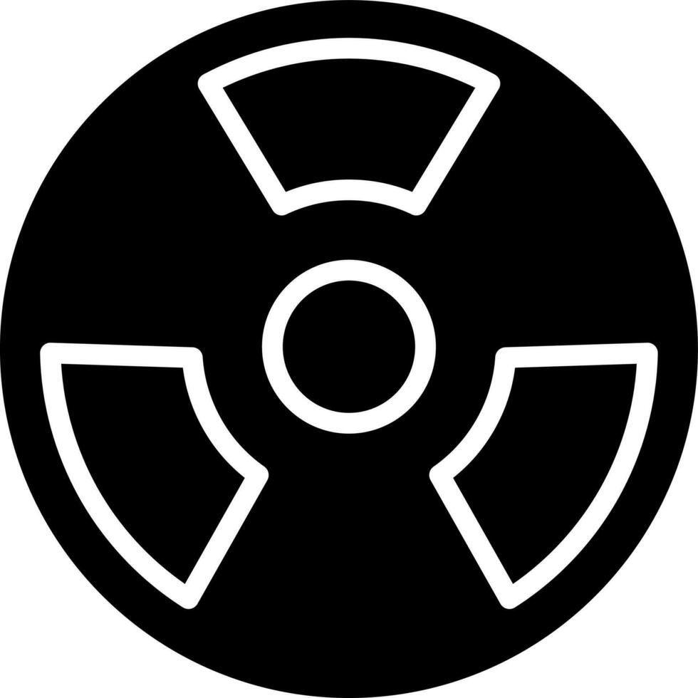 Illustration of nuclear icon. vector