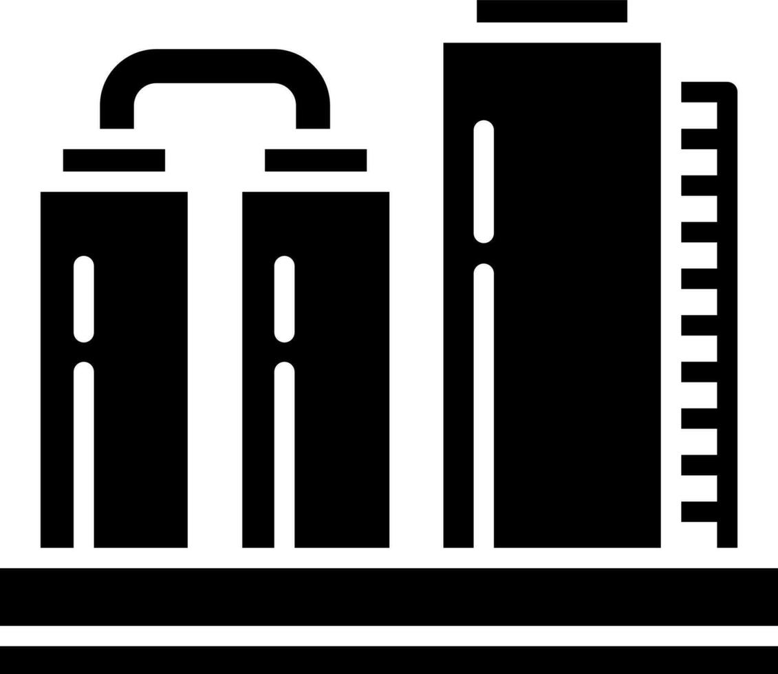 Illustration of chemical plant icon. vector