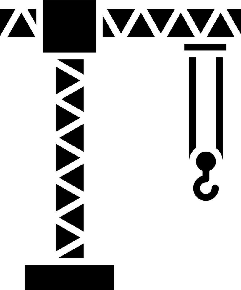 Illustration of tower crane icon. vector