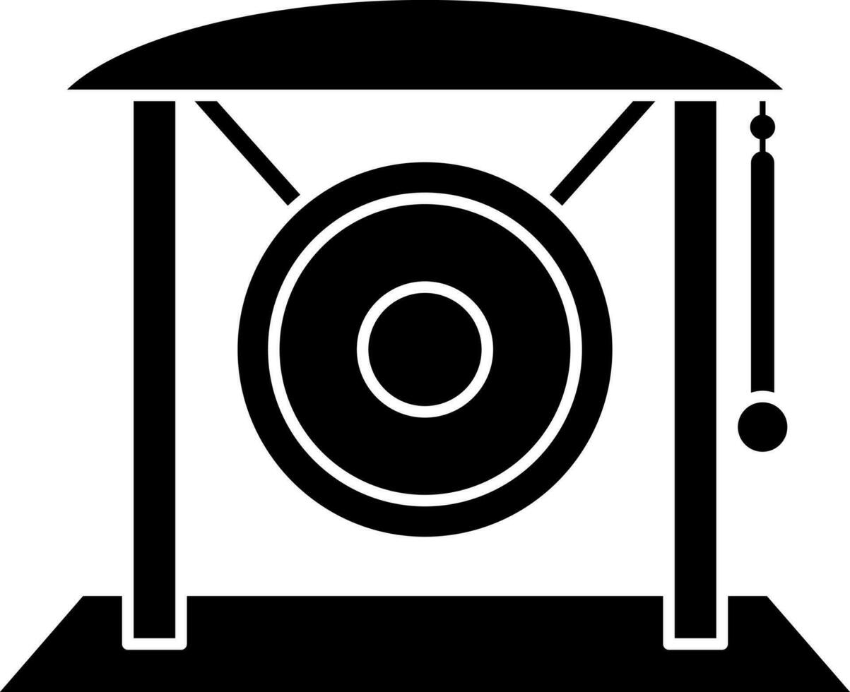 Vector illustration of gong icon or symbol.