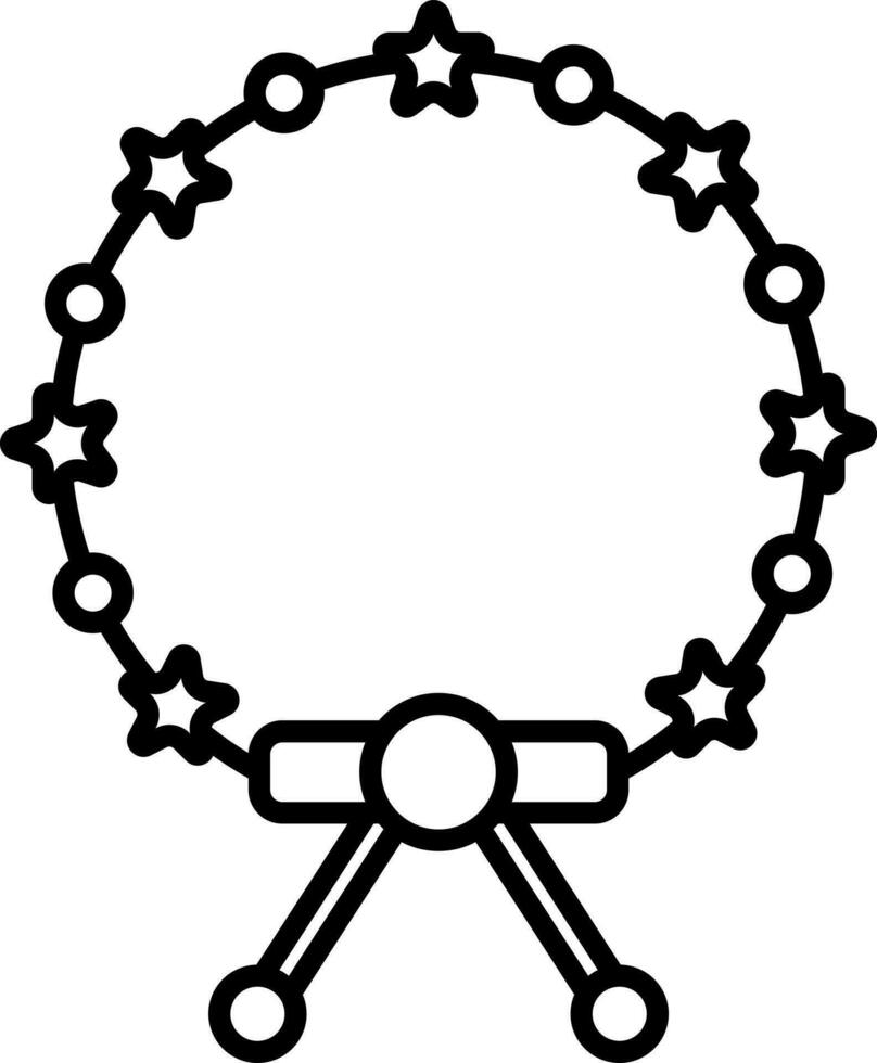 Flat style friendship band icon in line art. vector
