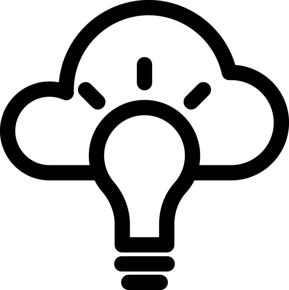 Cloud solution idea icon or symbol. vector