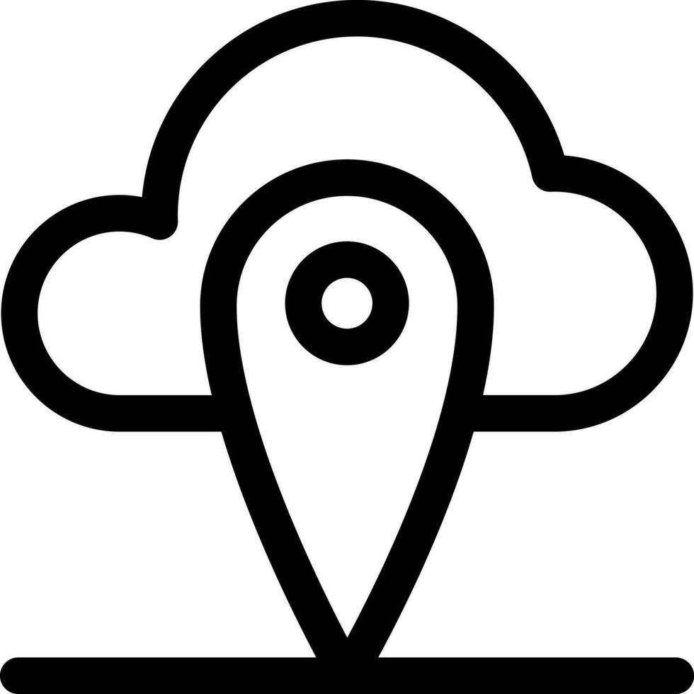 Cloud navigation icon or symbol. vector