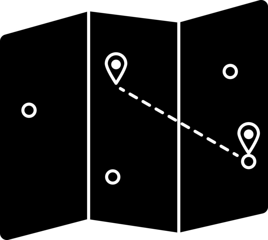 Flat style map icon or symbol. vector