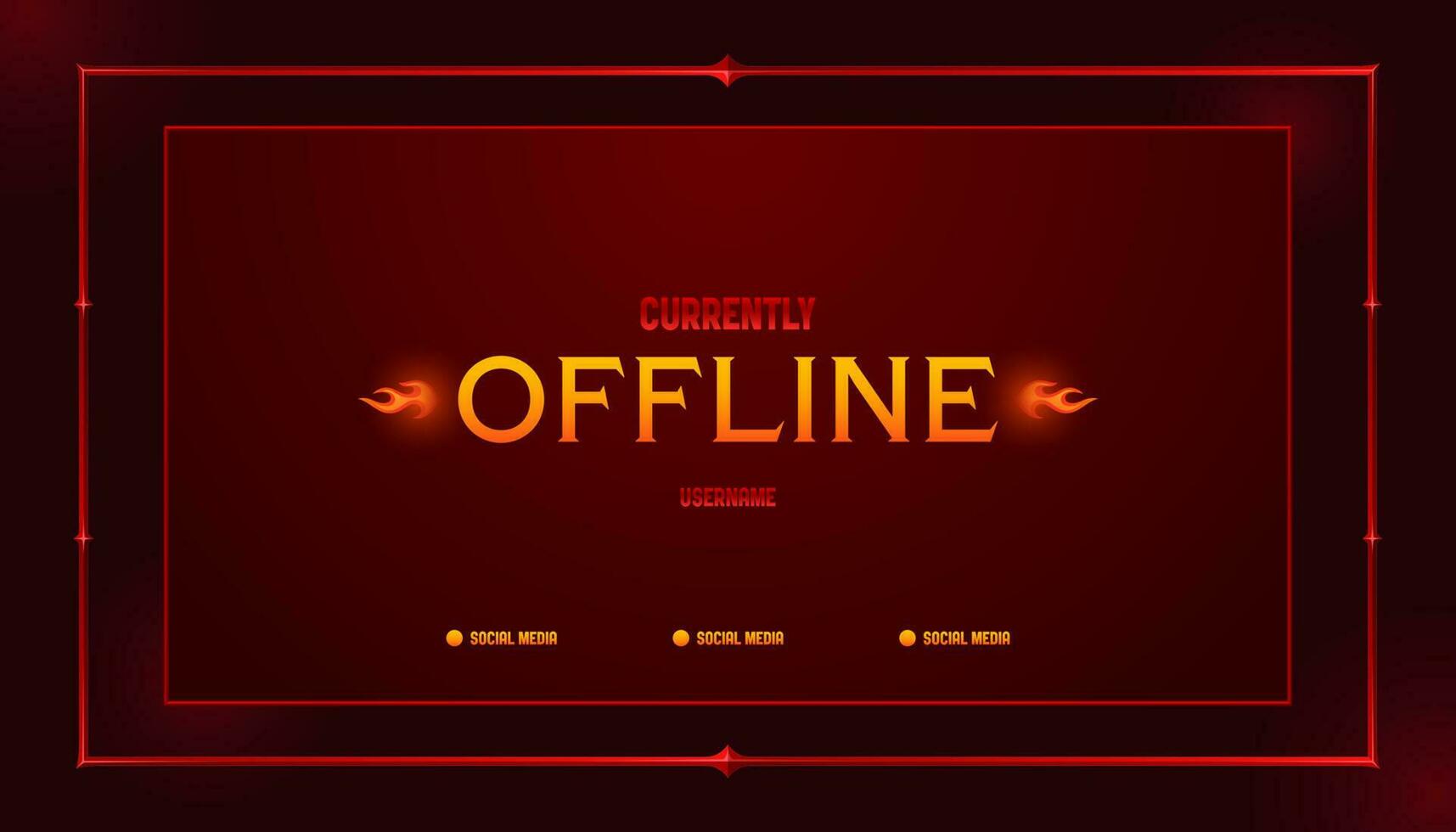 Offline stream banner design vector
