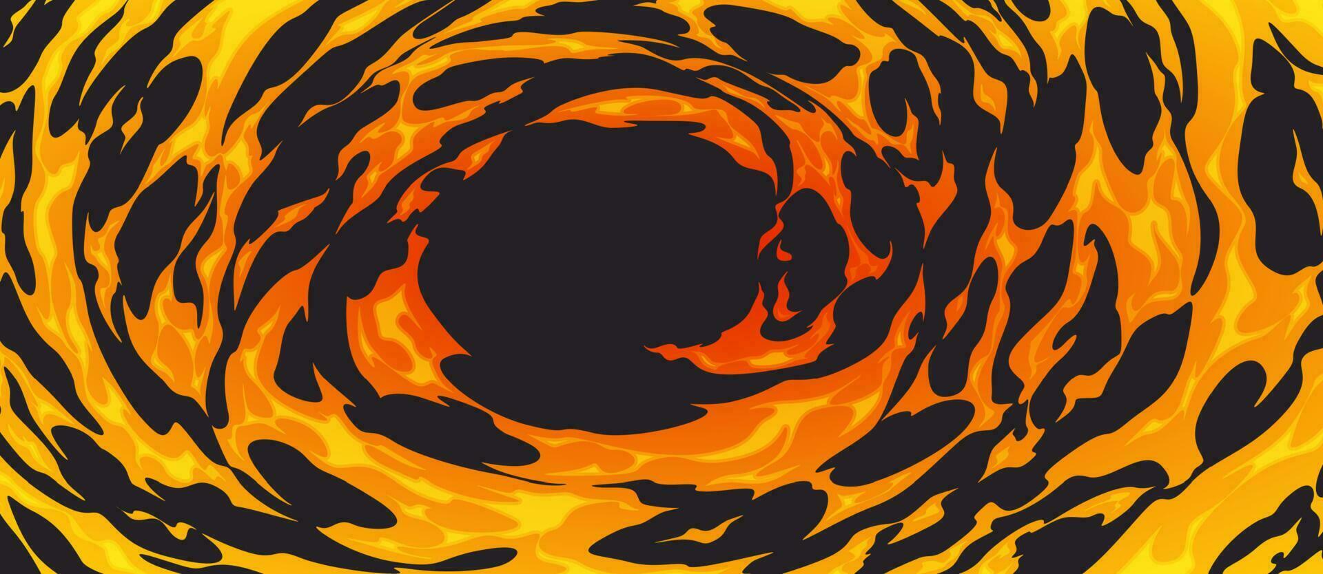 Abstract background with circle fire swirls vector