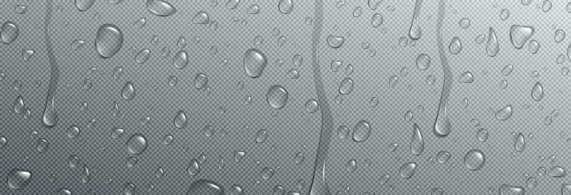 Realistic condensation water tears, vector droplet