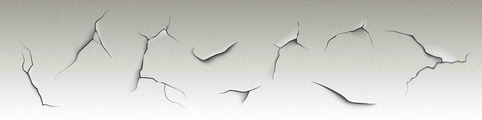 Isolated crack paint texture effect vector