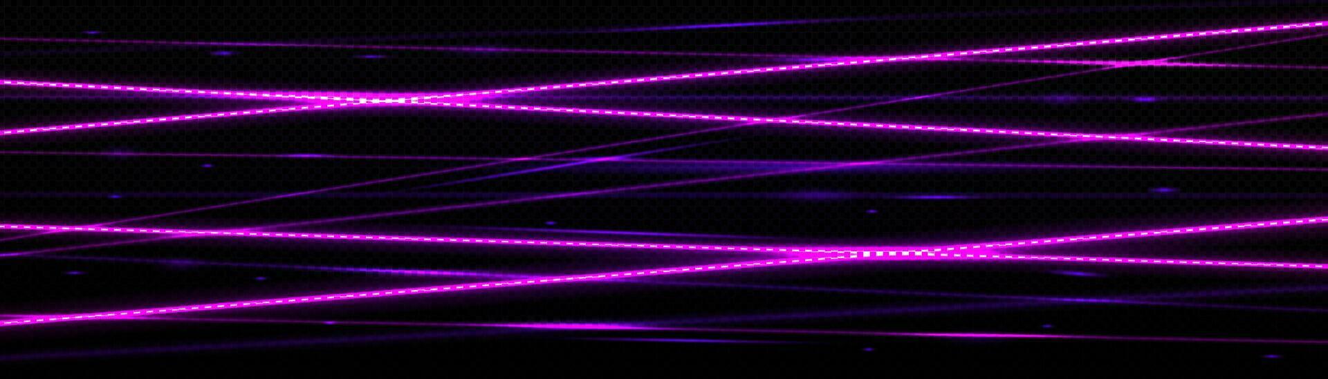 Laser beams, neon light lines effect vector