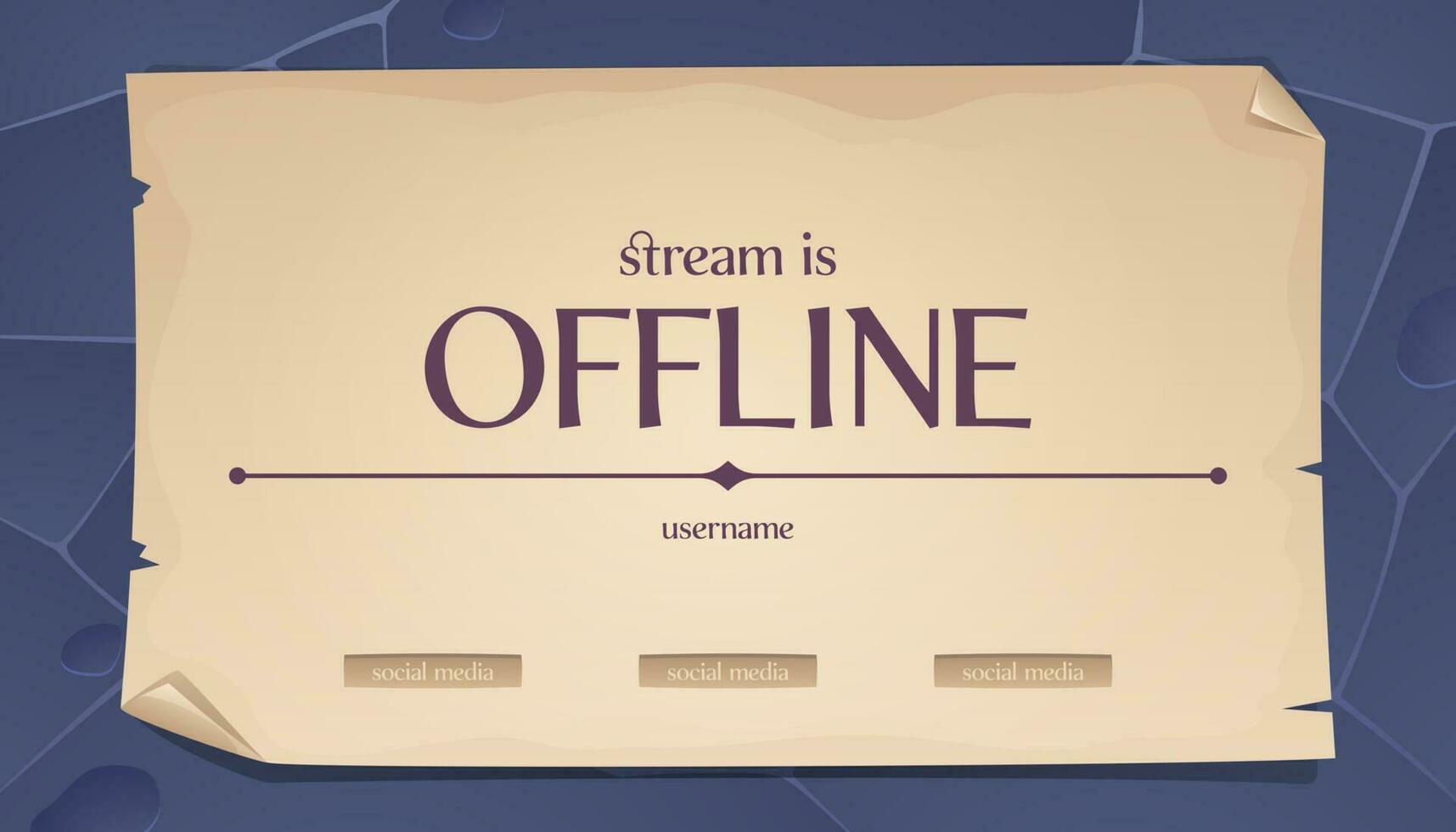 Offline stream paper sheet banner design vector