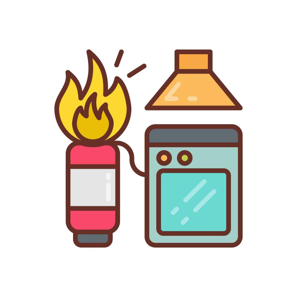 gas fuego icono en vector. ilustración vector