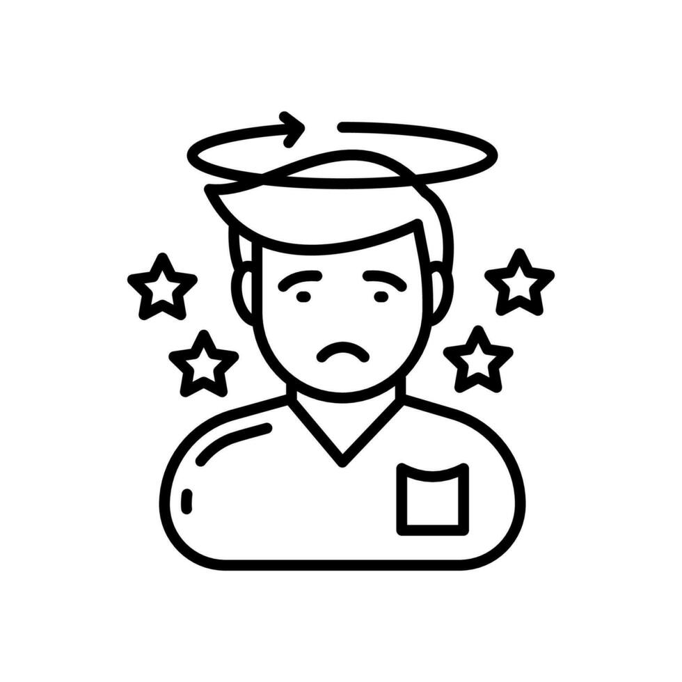 Seizures icon in vector. Illustration vector