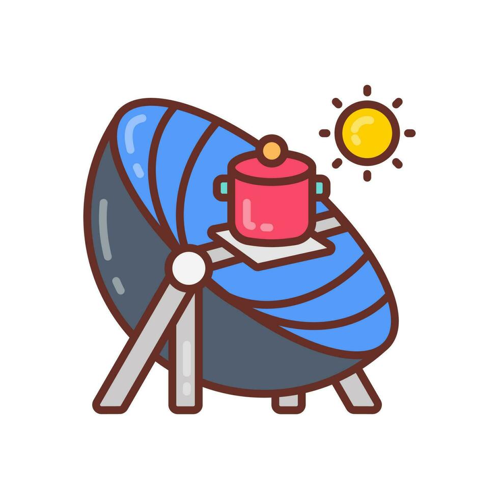 Solar Cooker icon in vector. Illustration vector