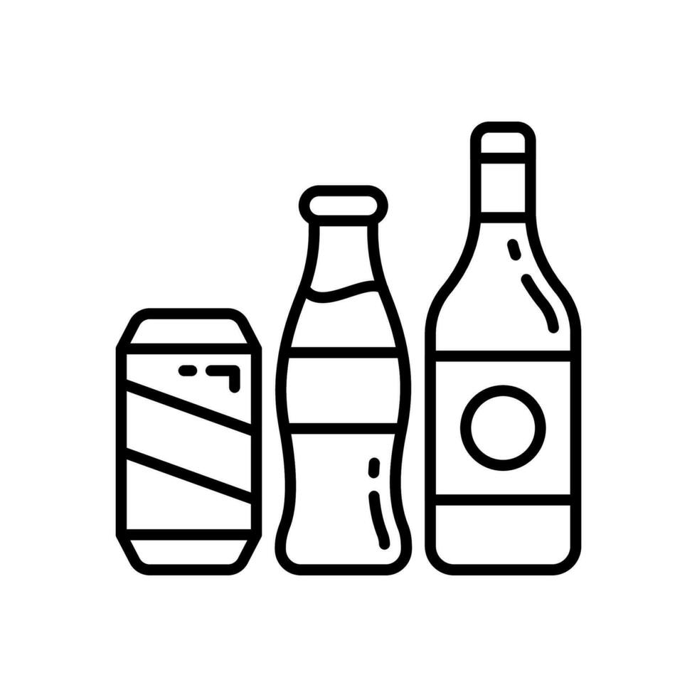 bebidas icono en vector. ilustración vector