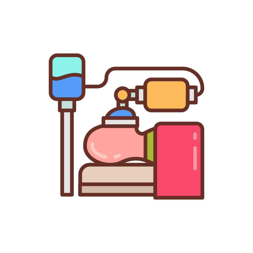 Respiratory Arrest icon in vector. Illustration vector