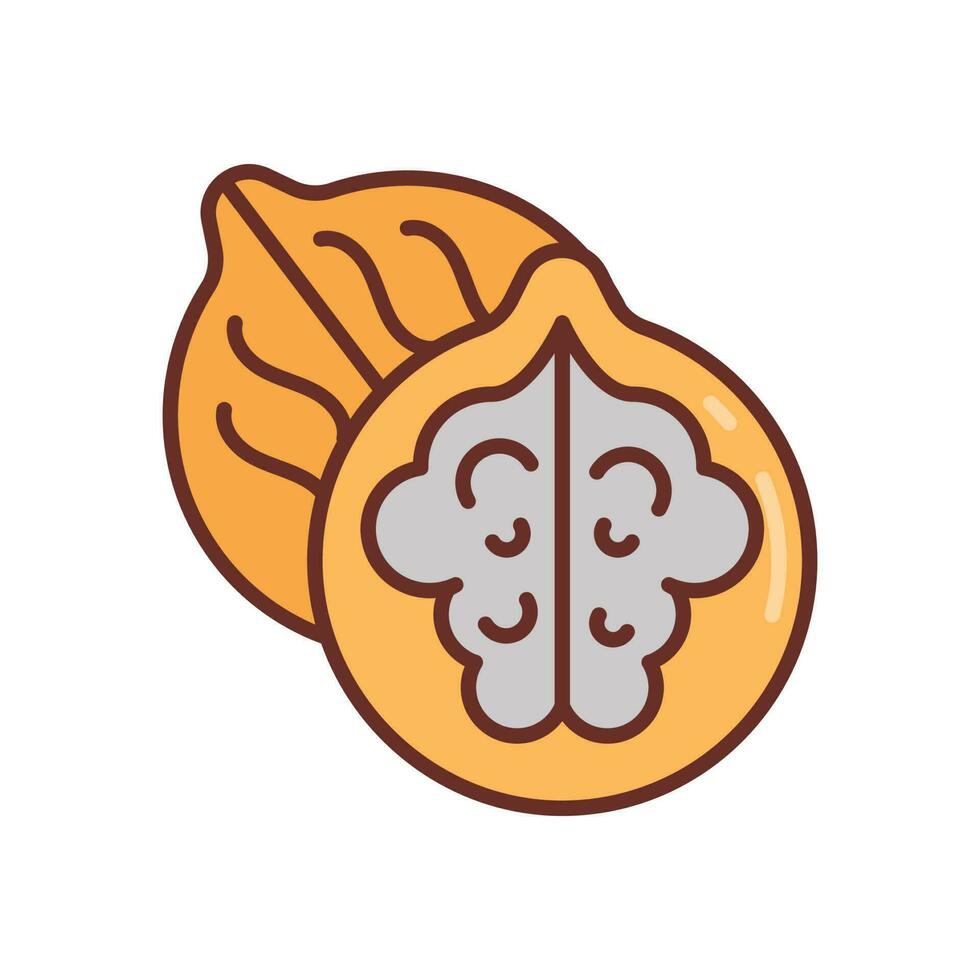 Nuts icon in vector. Illustration vector