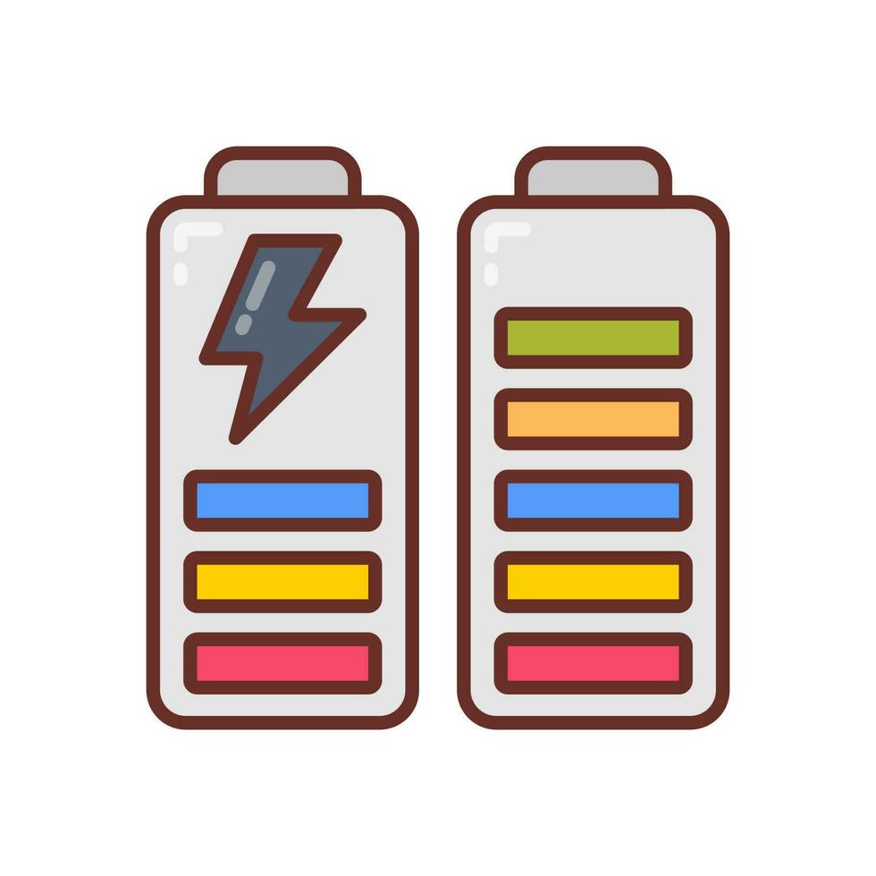 recargable batería icono en vector. ilustración vector