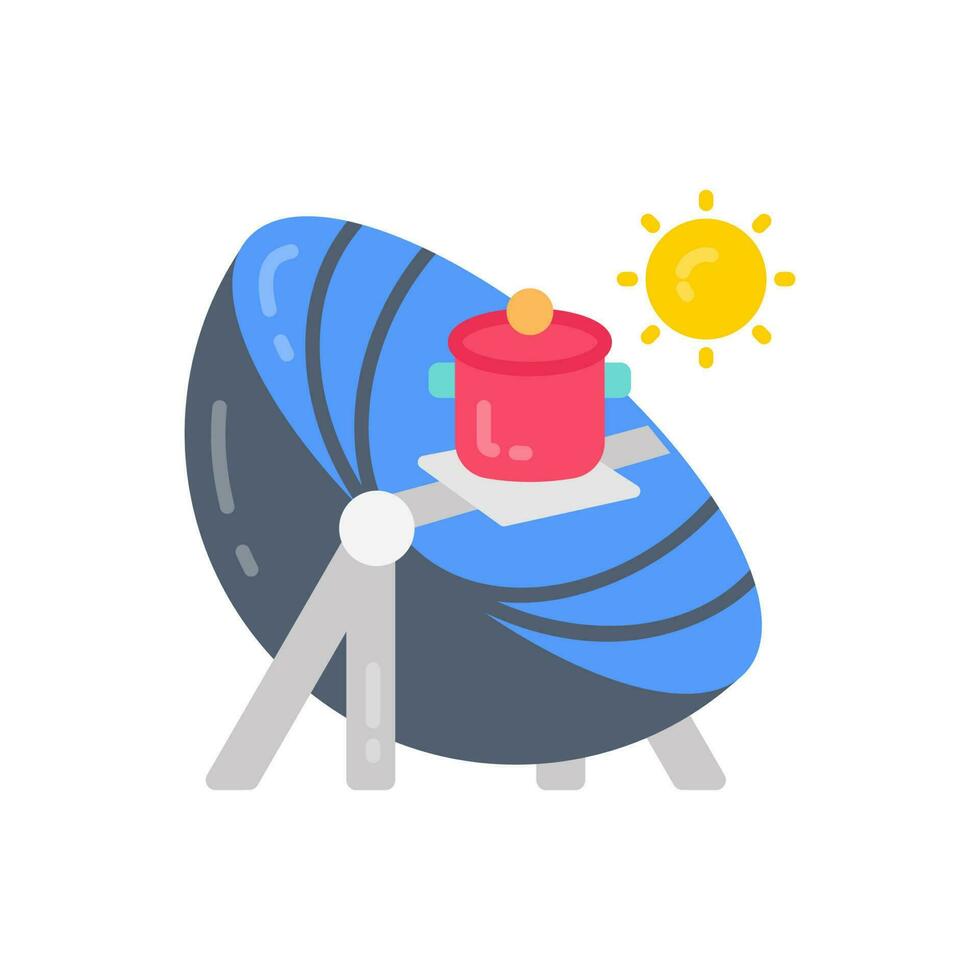 Solar Cooker icon in vector. Illustration vector