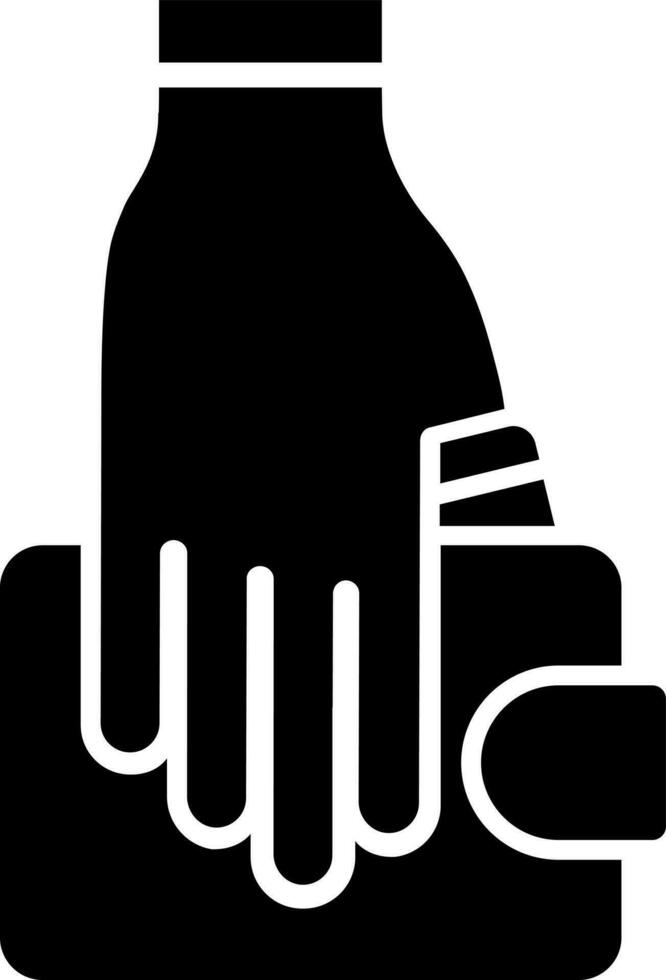 Pickpocket glyph icon or symbol. vector
