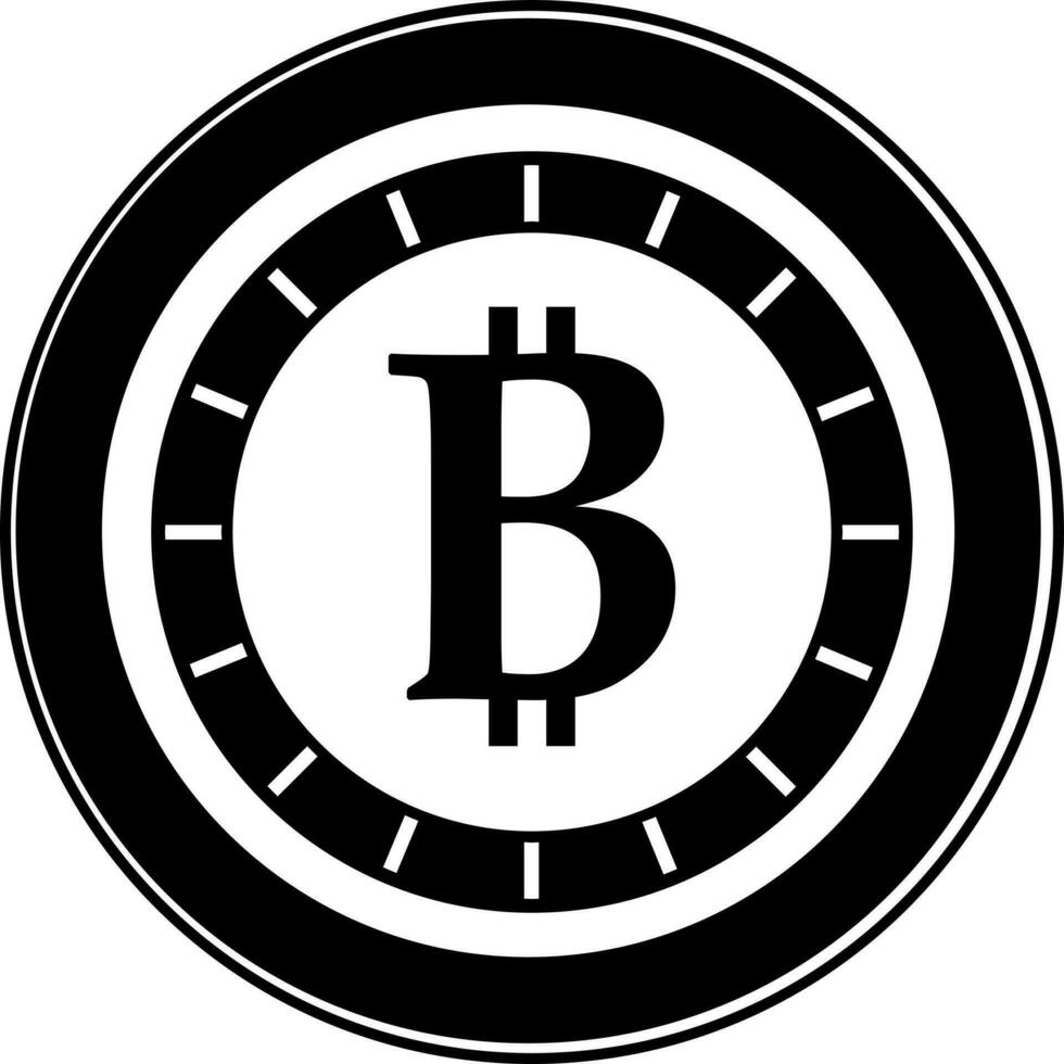 Bitcoin icon in flat style. vector