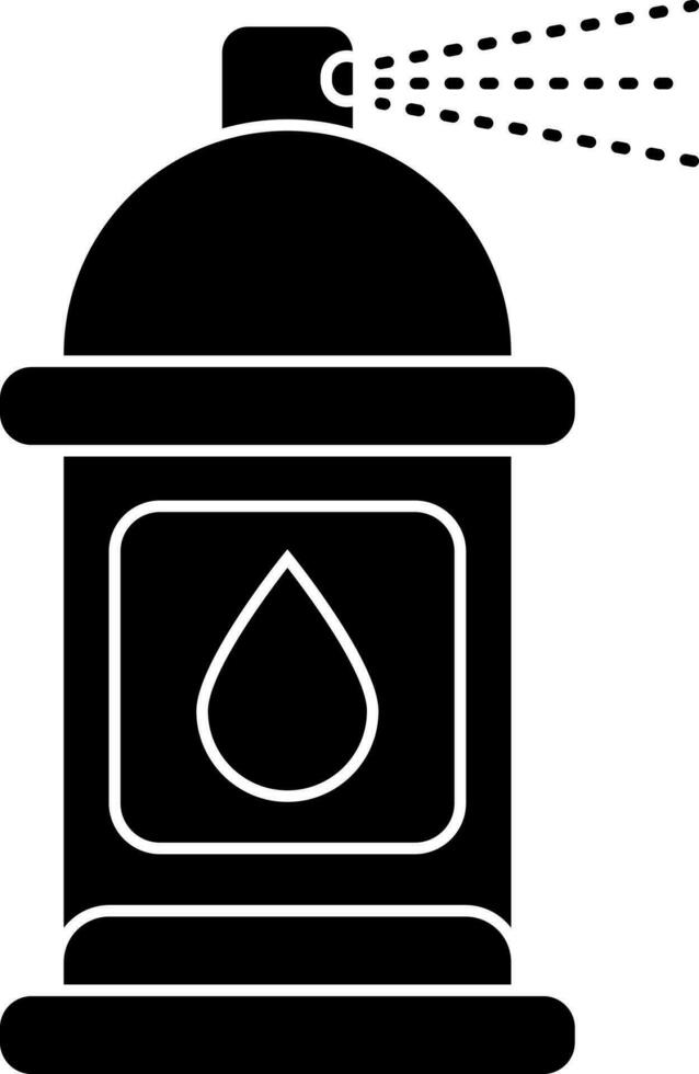 glifo icono o símbolo de rociar botella. vector