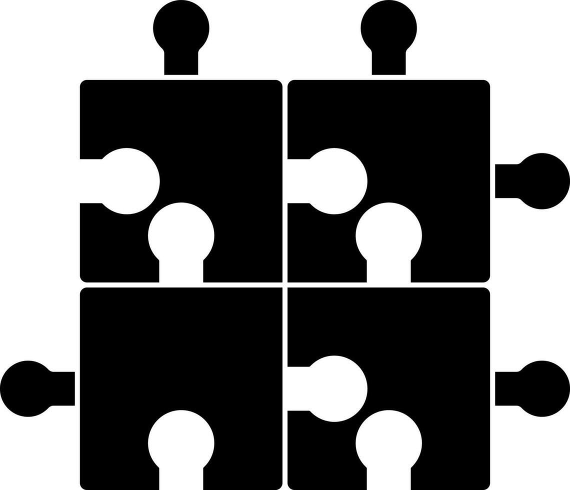 Style of puzzle icon in illustration. vector