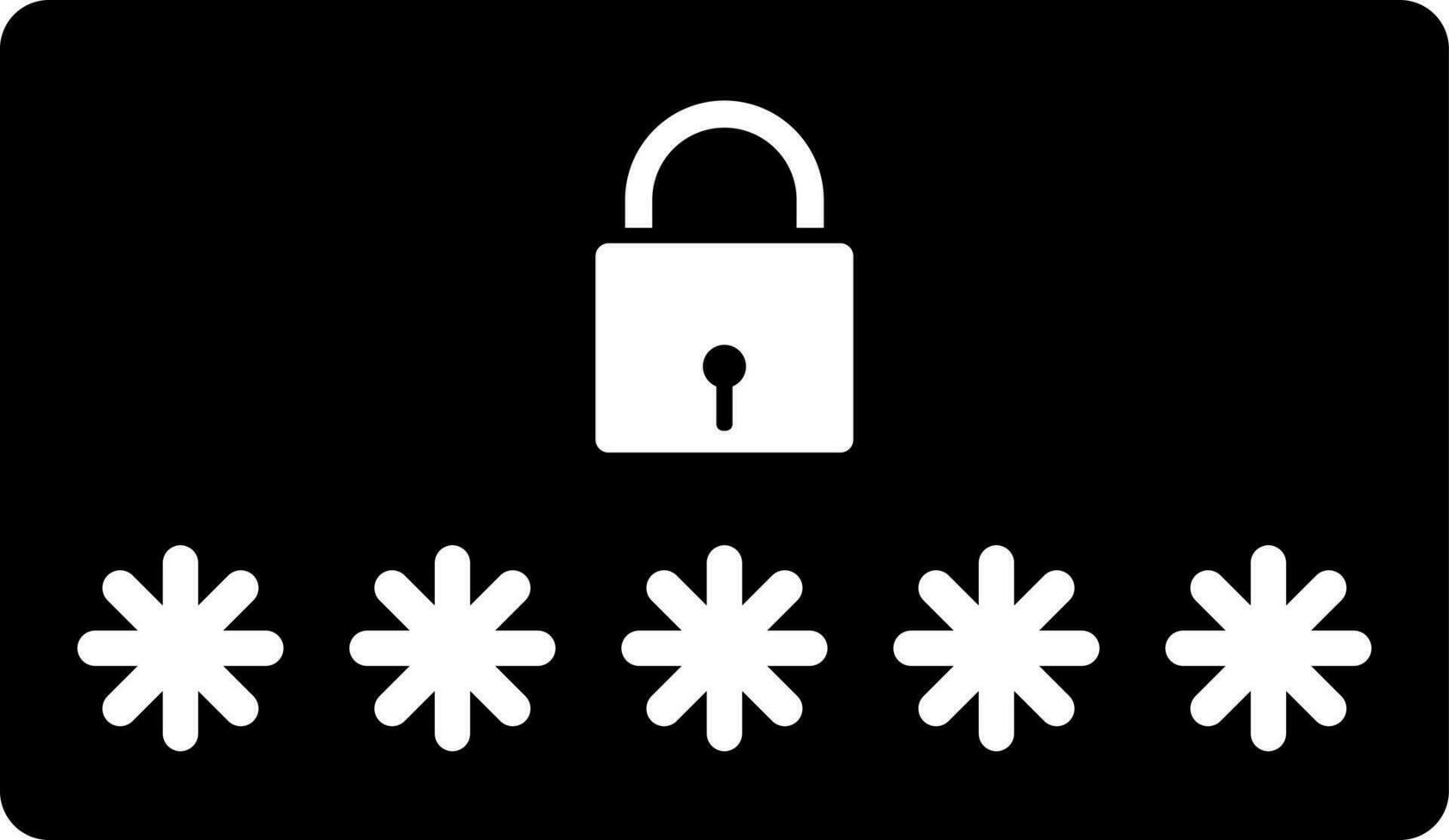Password login icon or symbol. vector