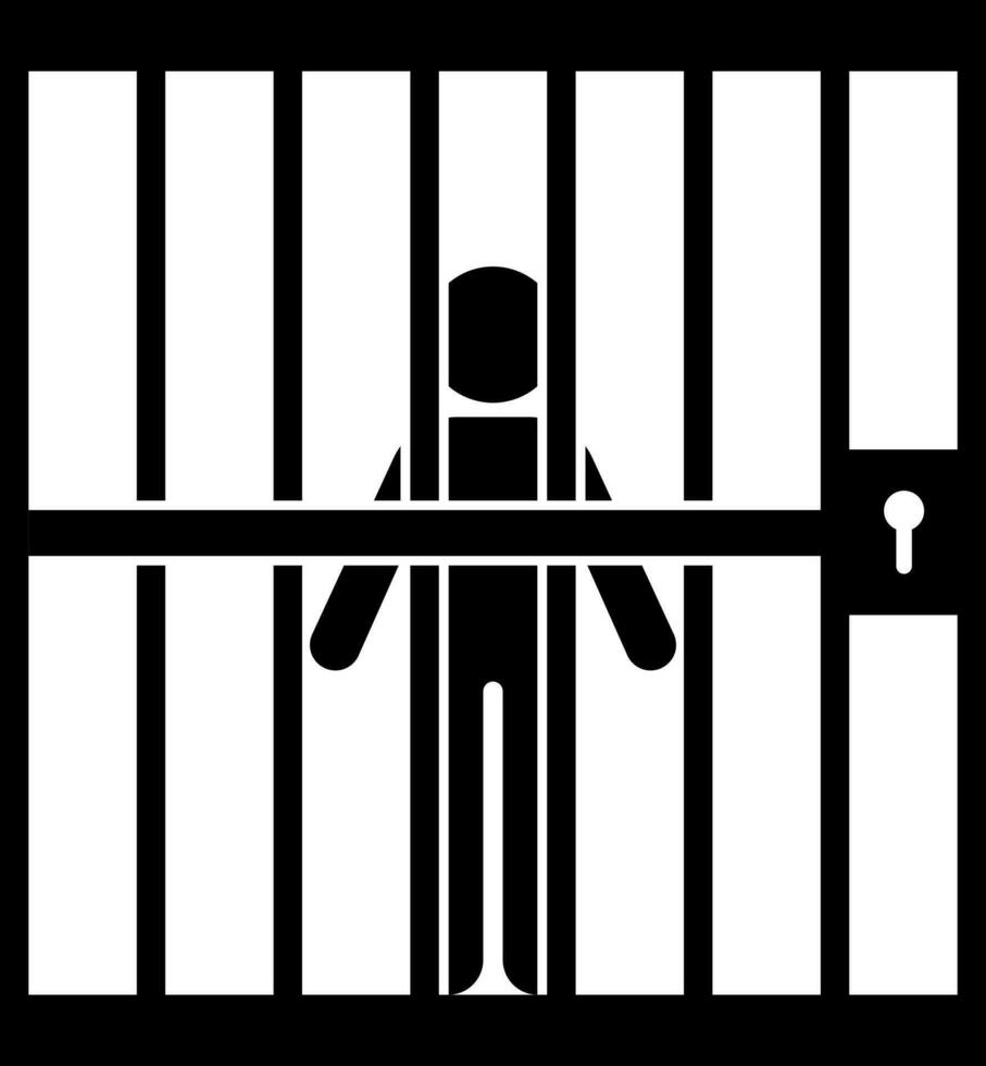 Criminal jail icon. vector