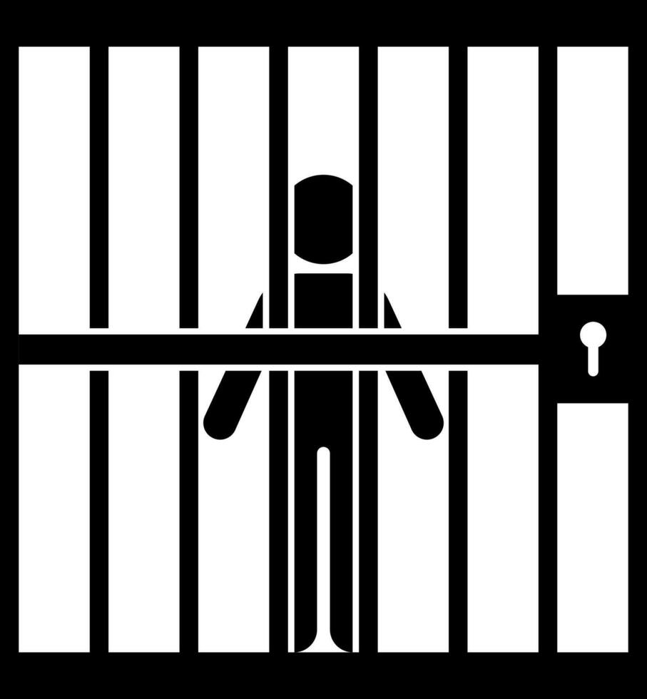 Criminal jail icon. vector