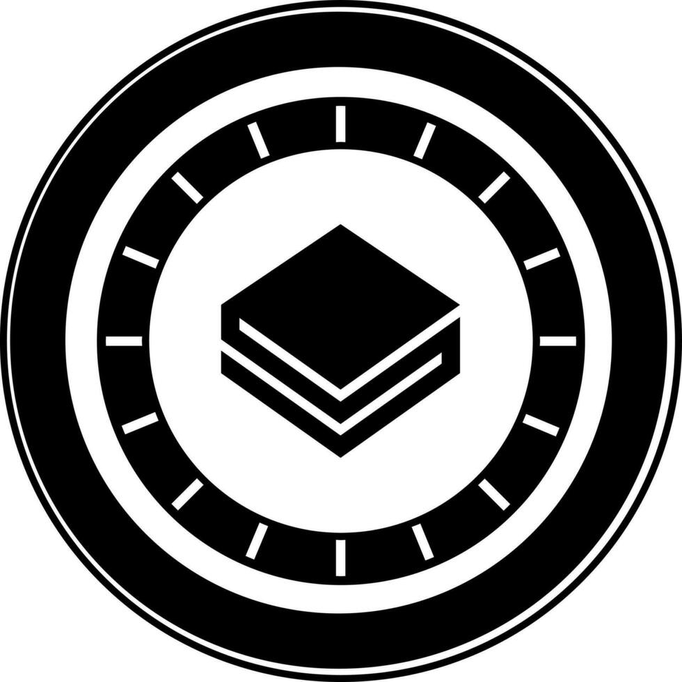 Stratis crypto coin glyph icon in flat style. vector