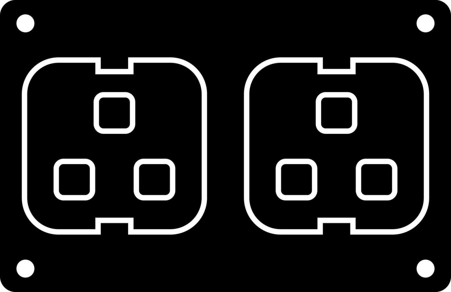 Socket icon in flat style. vector